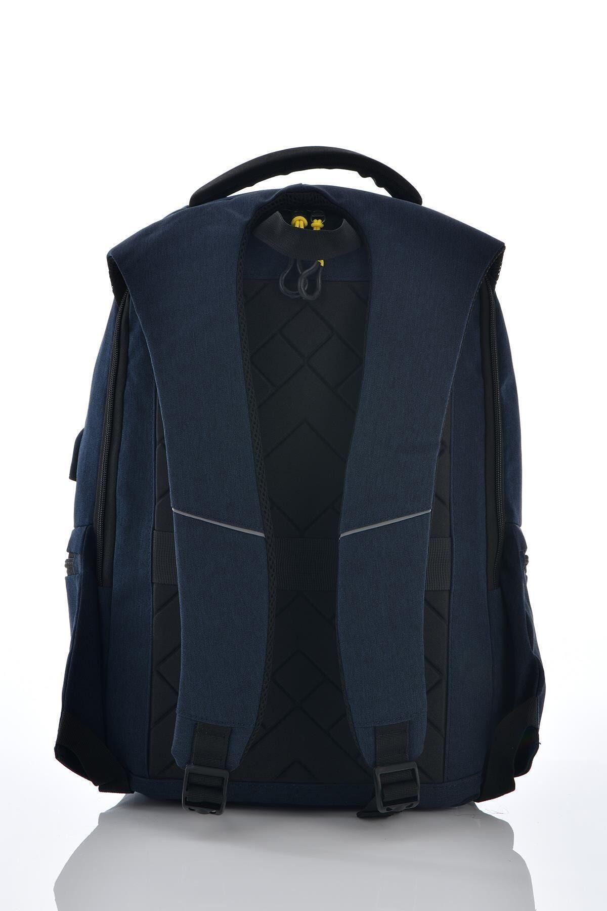 Unisex Lacivert Laptop Bölmeli Sırt Çantası 51259