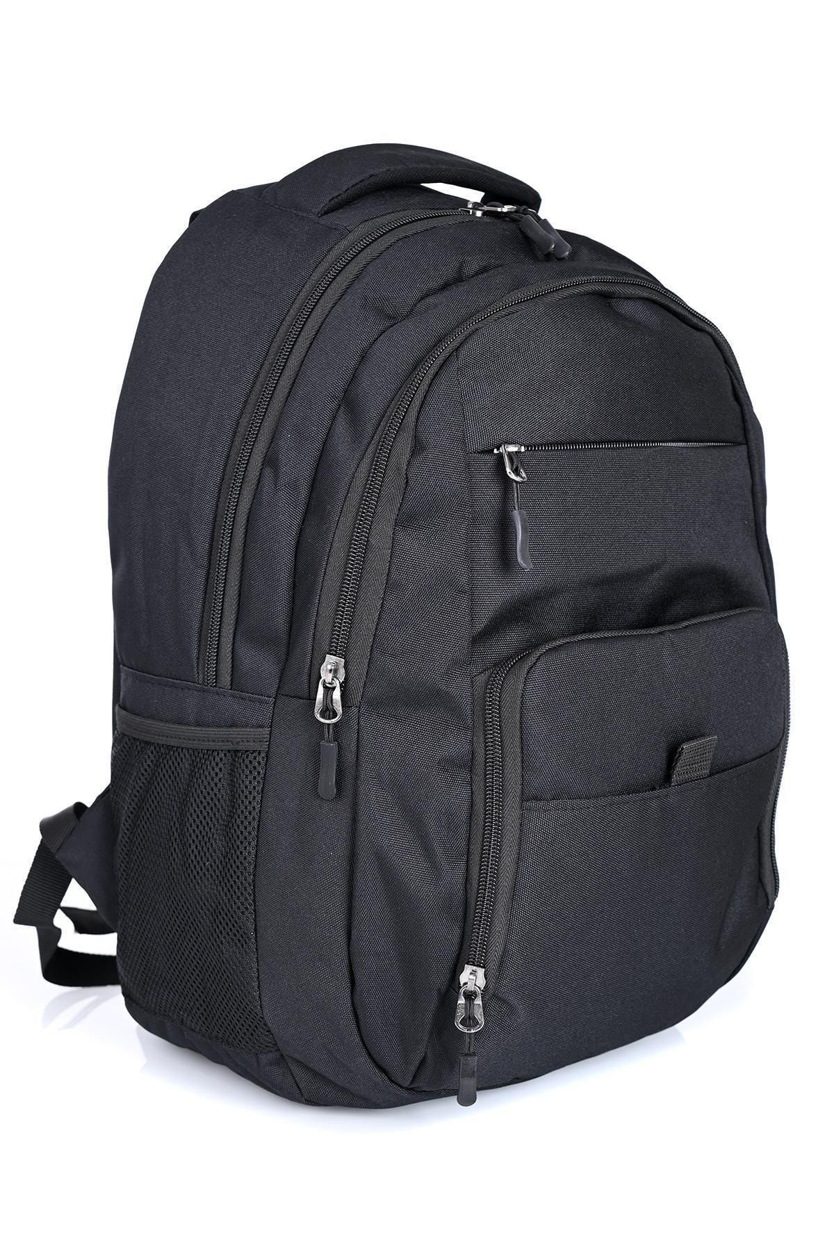 Unisex Laptop Bölmeli Spor Sırt Çantası Siyah