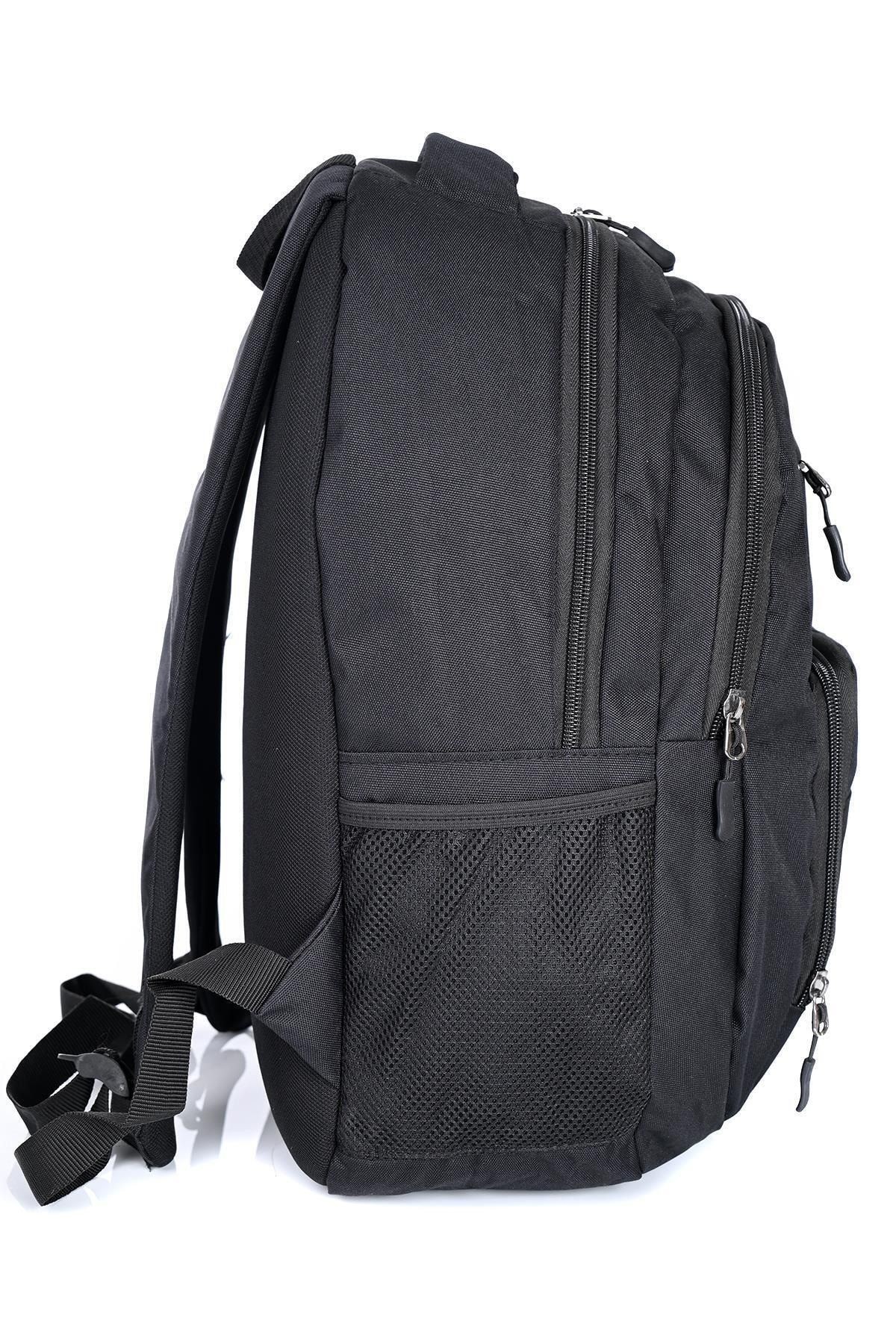 Unisex Laptop Bölmeli Spor Sırt Çantası Siyah