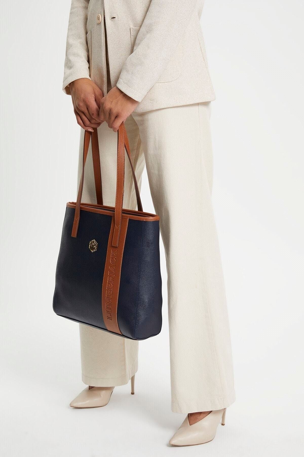 21750 Kadın Çantası Lacivert Taba