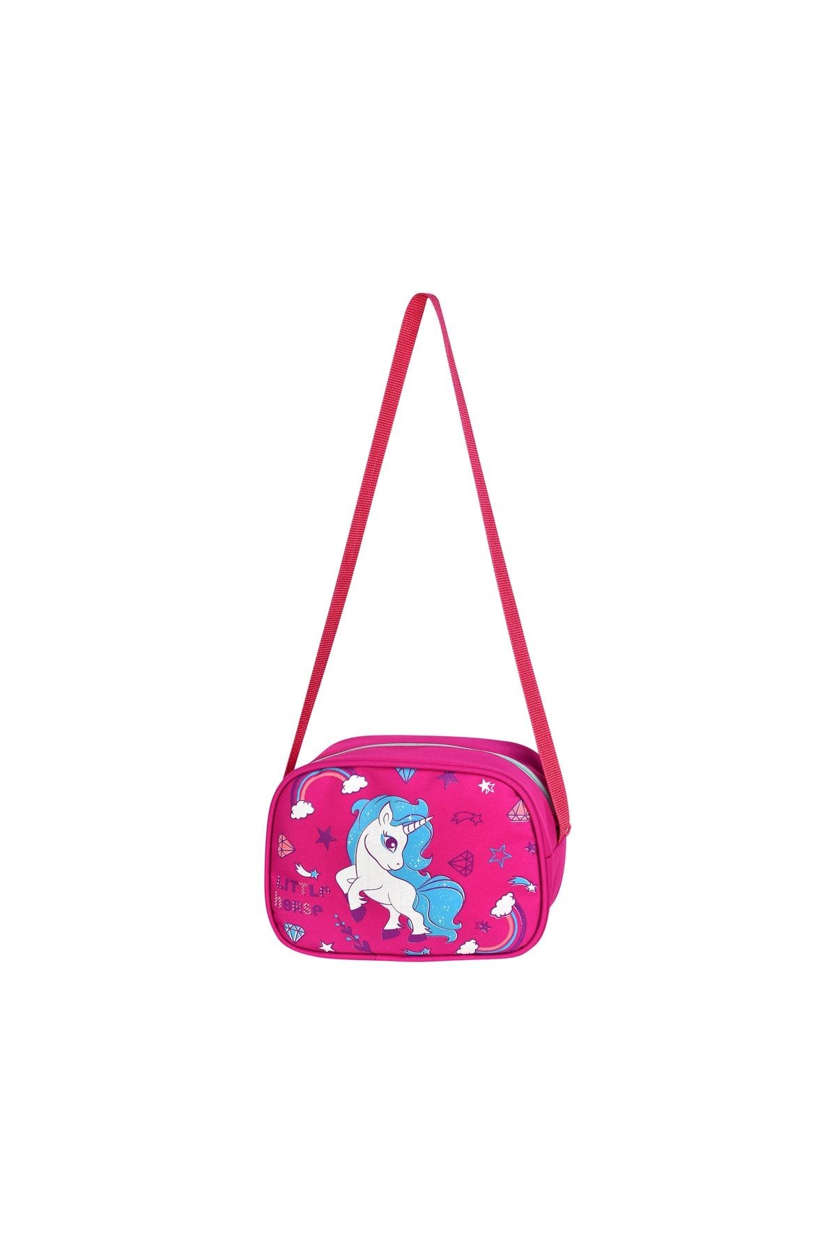 Lisansı Pembe Unicorn Desenli Ilkokul Sırt Çantası Ve Beslenme Çantası