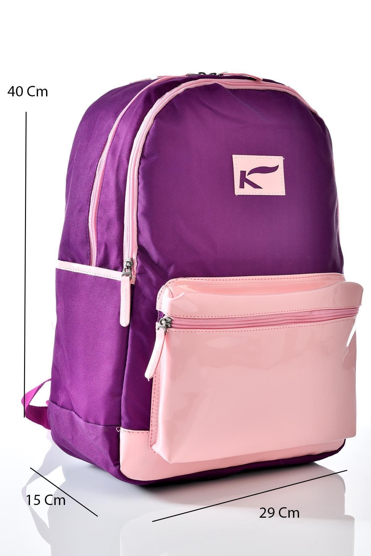 K1106 Kalemlikli Set Okul Sırt Çantası Mor