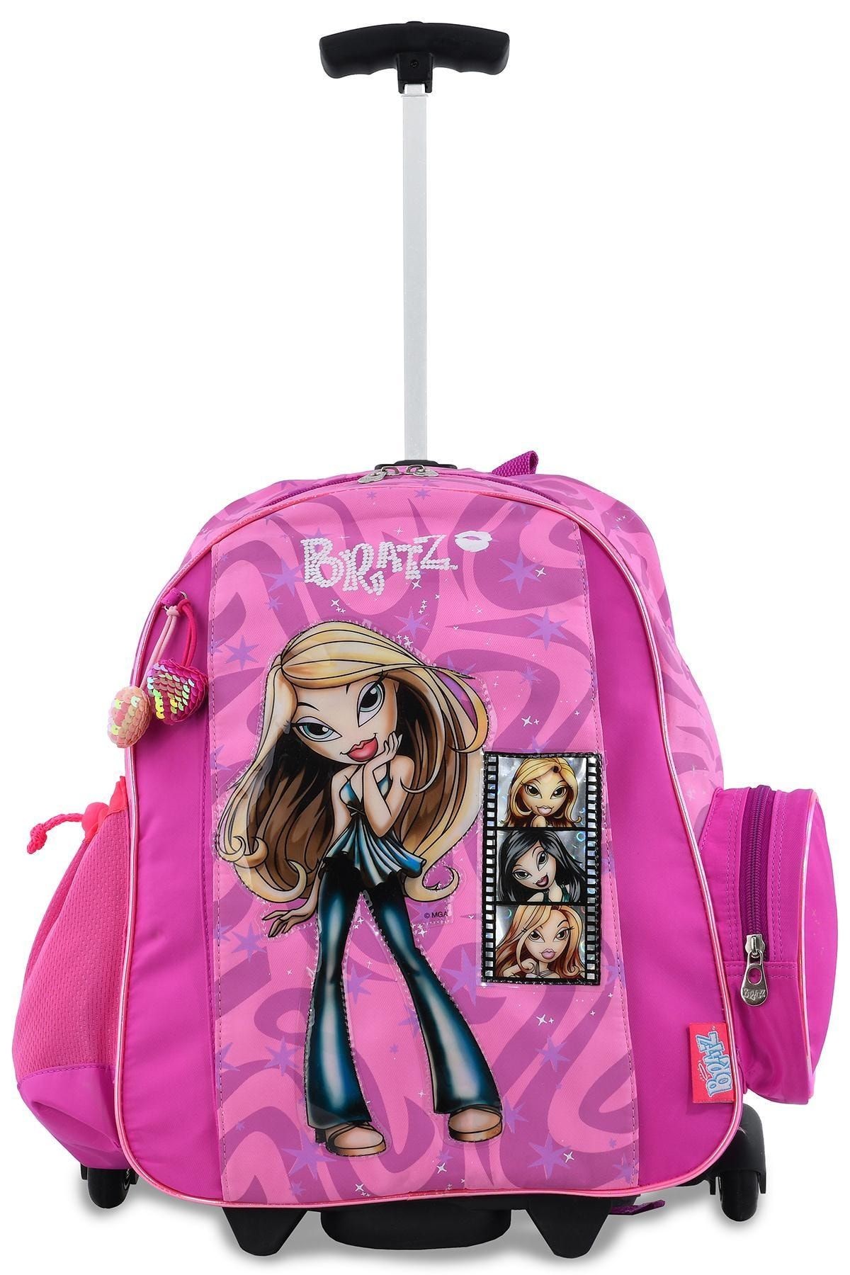 Pembe Kız Çocuk Okul Çantası bratztekerleklıokul047