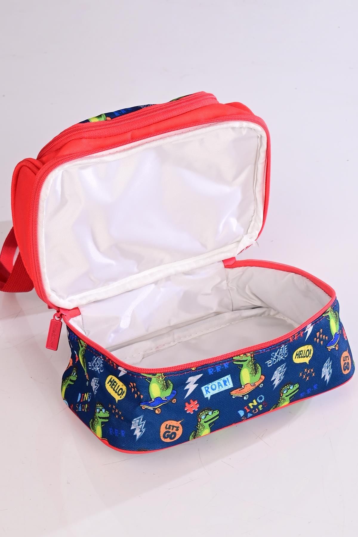 Kıds&Love L5084 Crocodile Okul Sırt Çantası Beslenmeli Set