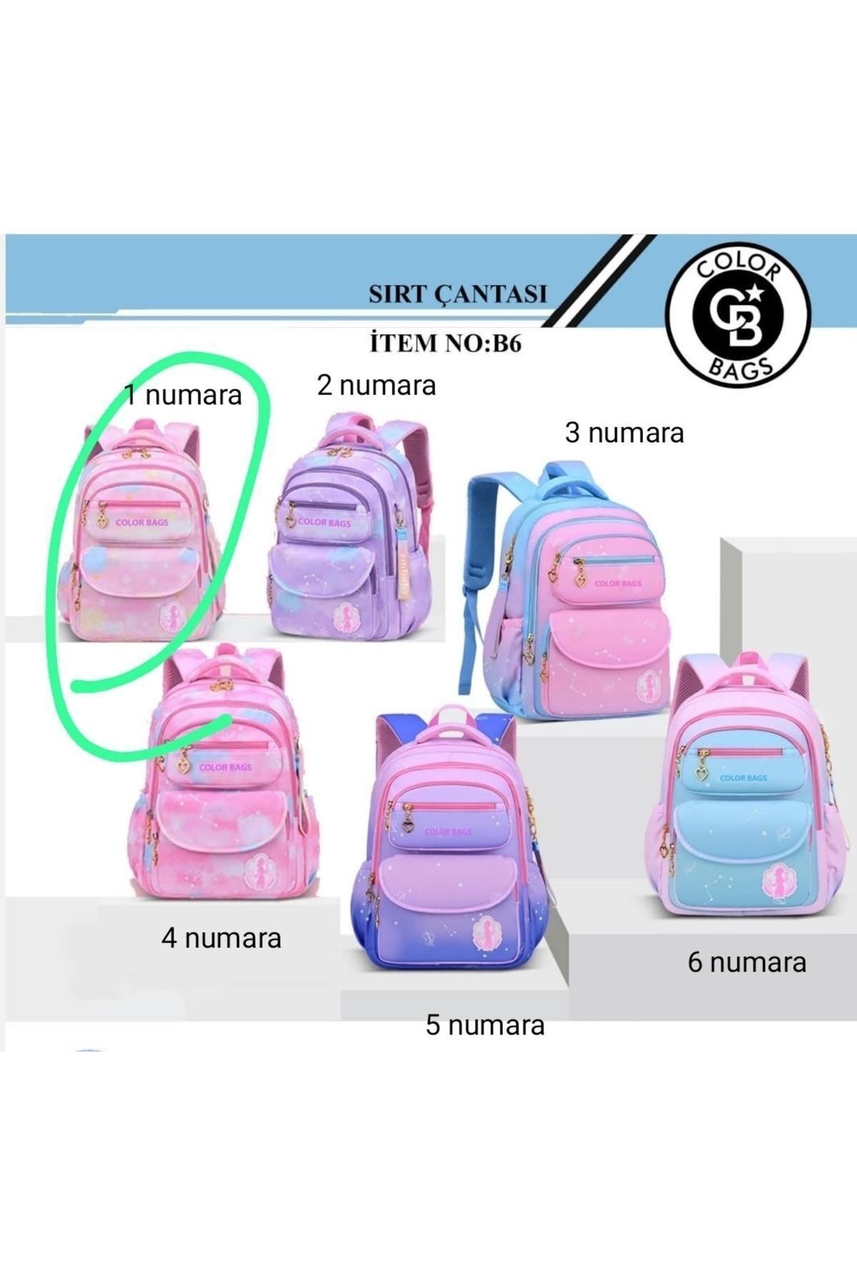 Kız Çocuk Ilkokul/ Ortaokul Okul Çantası