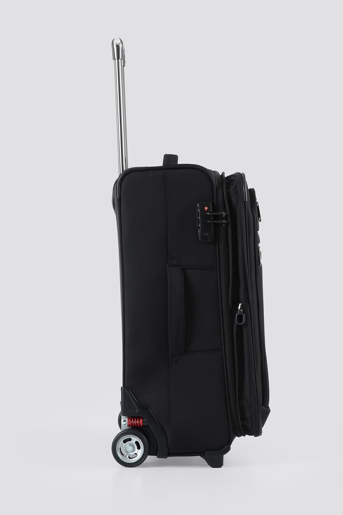 Ççs 2 Tekerleki Kaliteli Kumaş Valiz CCS-710 Siyah