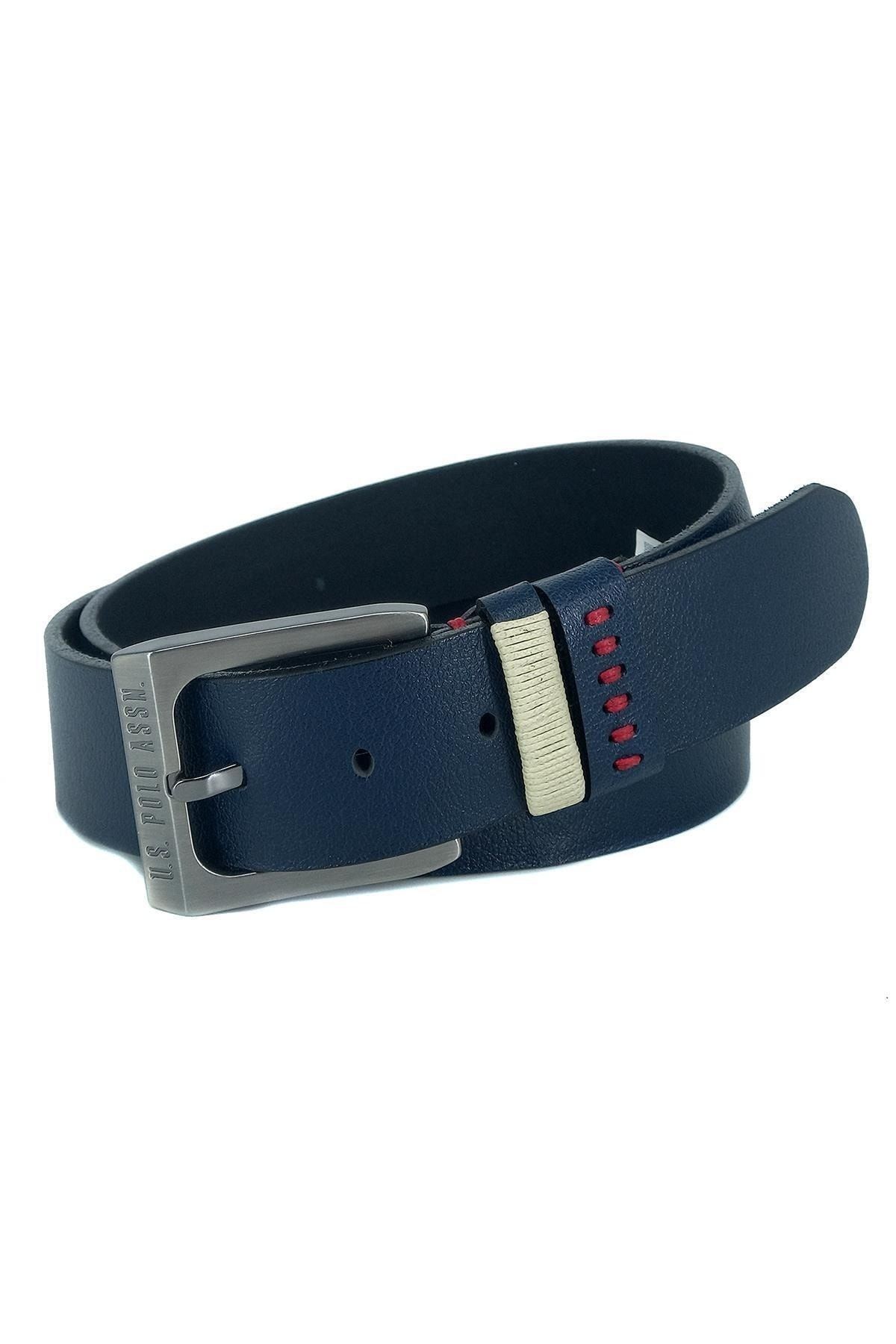 U.s. Polo Assn. Hakiki Deri Erkek Kemeri Lacivert
