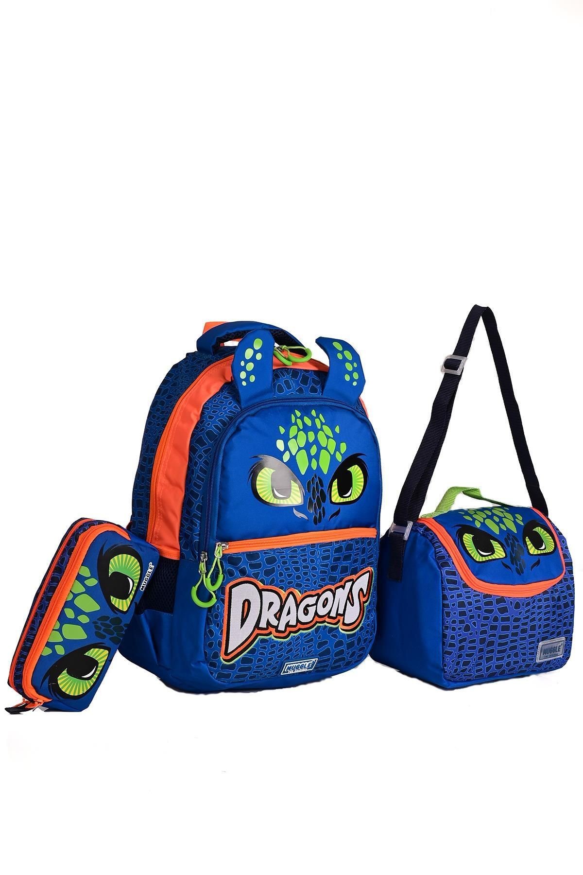 9167 Dragons Okul Sırt Çantası 3'Lü Set