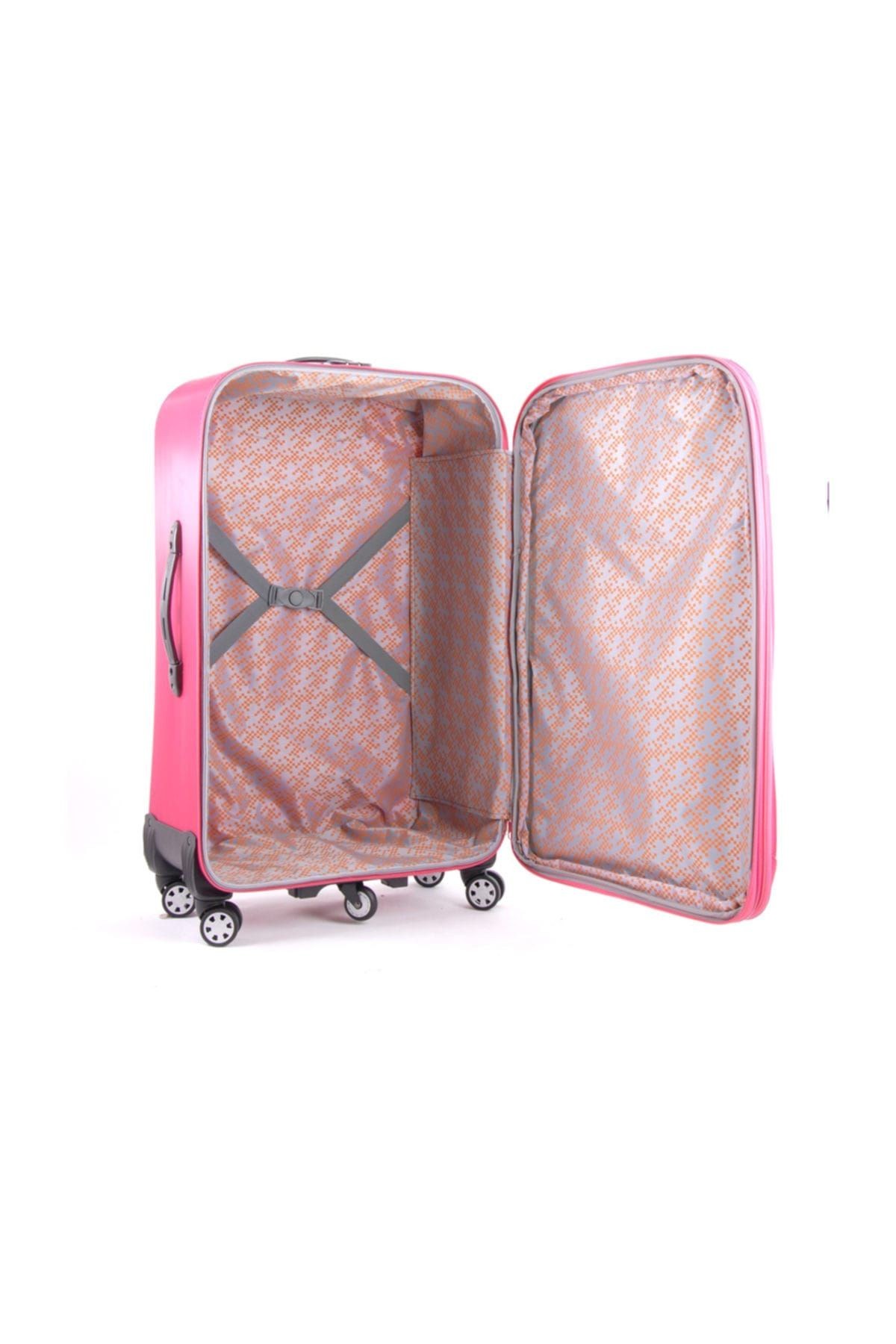 Pembe Unisex 3'Lü Valiz Seti Ccs089Setpembe