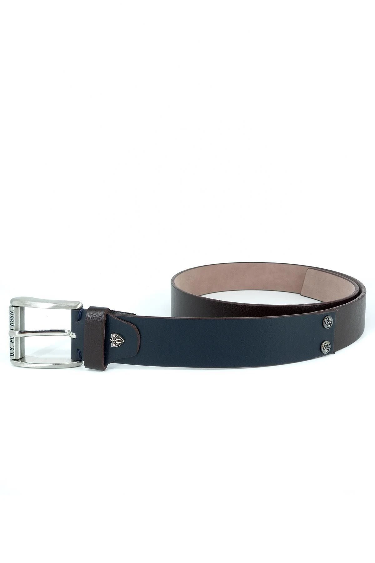 U.s. Polo Assn. Erkek Kemeri Lacivert-kahverengi