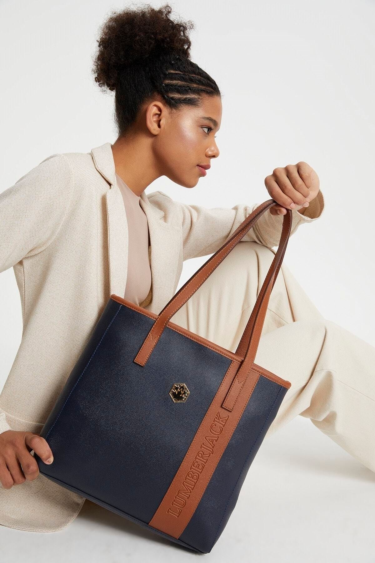 21750 Kadın Çantası Lacivert Taba