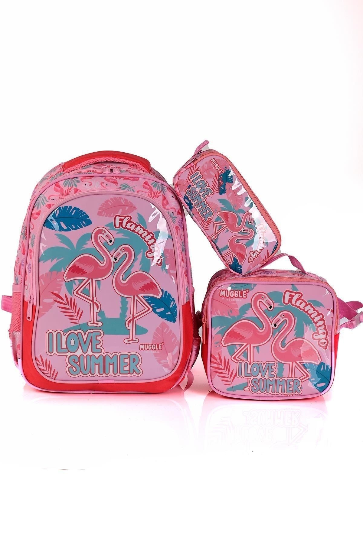 7211 Flamingo Okul Sırt Çantası 3'Lü Set