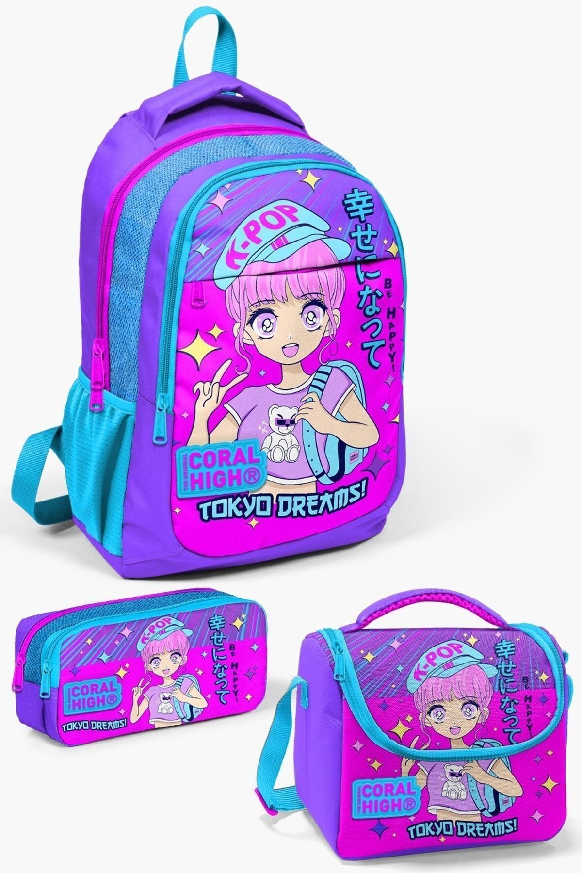 Kids 14403 Simli K-Pop 3’lü Okul Çanta Seti