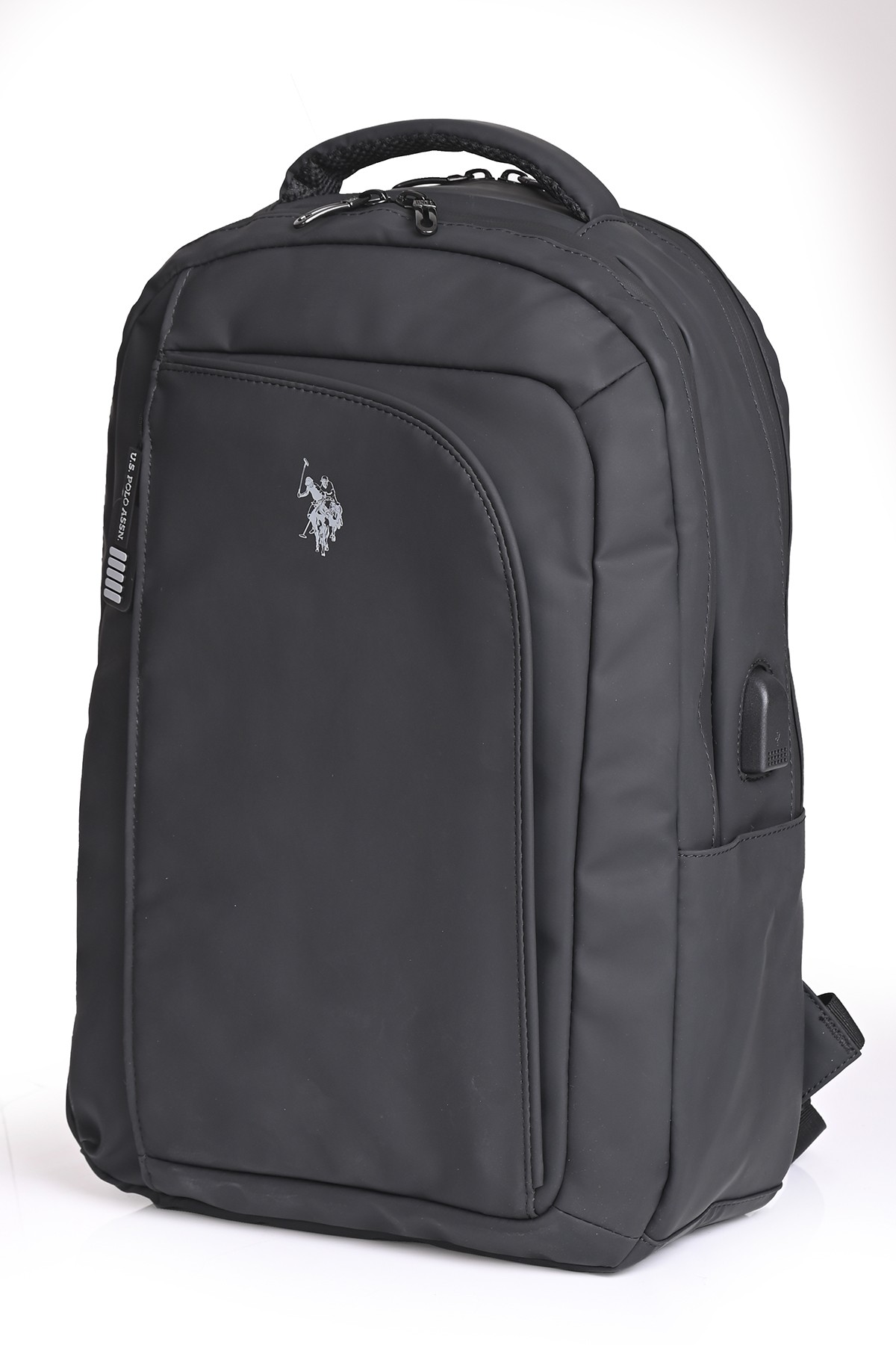 U.S. Polo Assn. Siyah Laptop Sırt Çantası plevryd2357 – Su Geçirmez, USB Girişli, Günlük ve Ofis Kullanımı