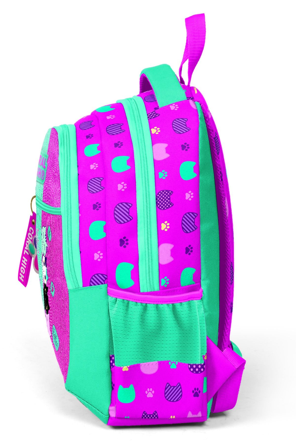 Kids Pembe-su Yeşili Üç Bölmeli Okul Çantası 23490