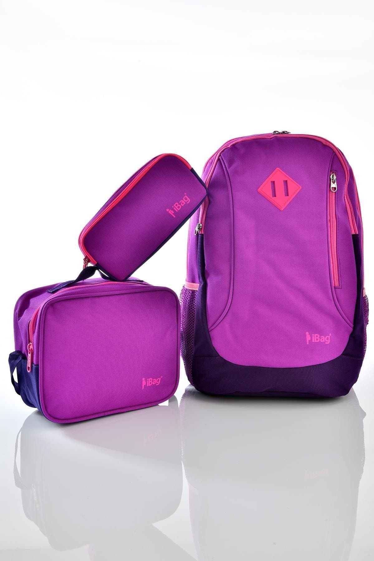 Ibag 14306 Okul Çantası 3' Lü Set Mor