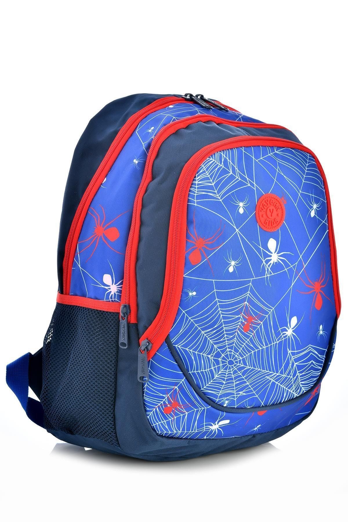 Kids 14374 Örümcek Desenli Okul Sırt Çantası 3'lü Set