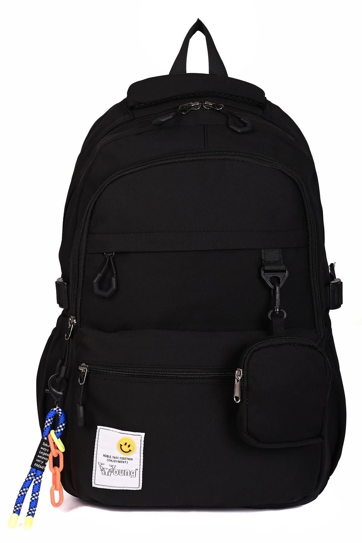 Young 51586 Unisex Geniş Hacimli Okul Sırt Çantası Siyah