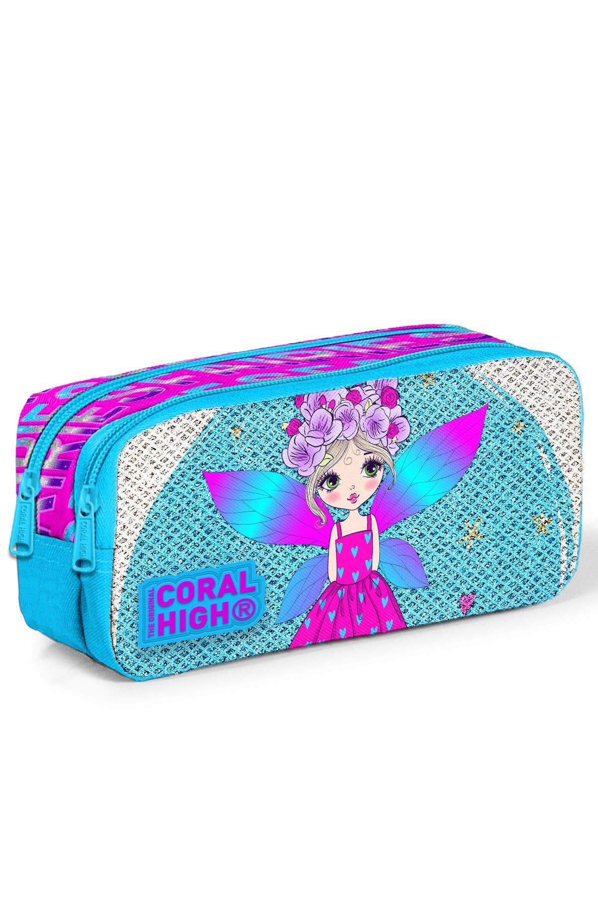 Kids Peri Simli İki Bölmeli Kalem Çantası 22399