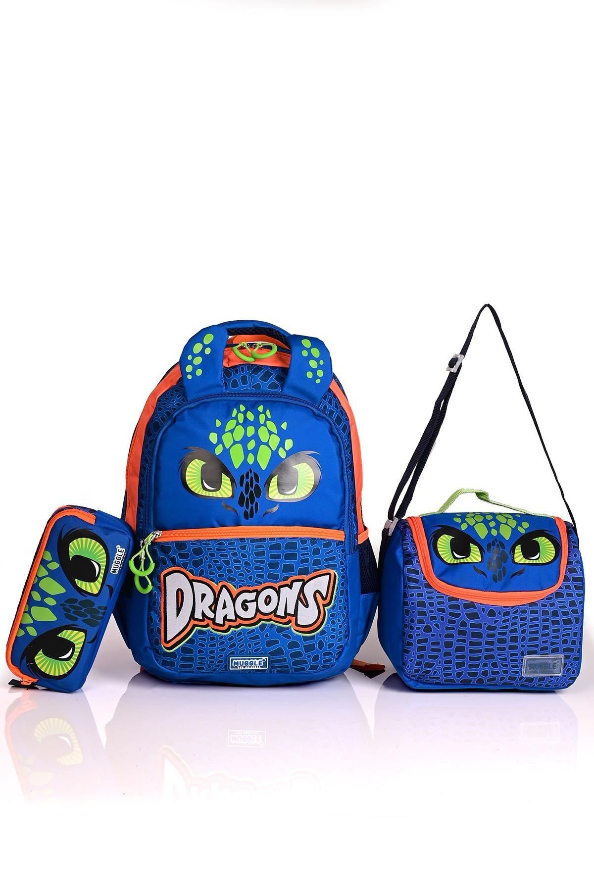 9167 Dragons Okul Sırt Çantası 3'Lü Set