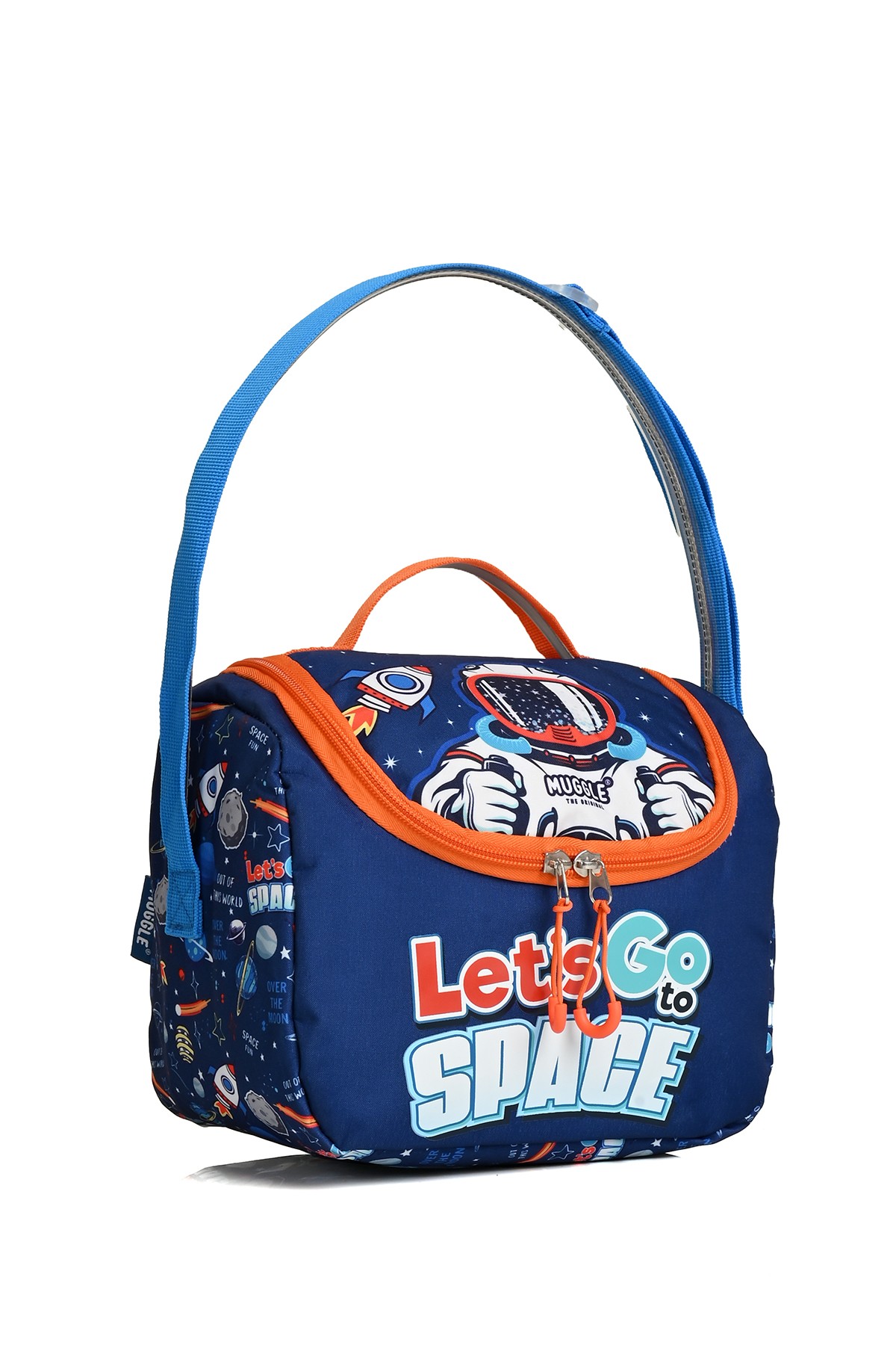 Muggle Mu5868 Astronot İlkokul Sırt Çantası 3'Lü Set [Okul Çantası+Beslenme Çantası+Kalem Kutusu)