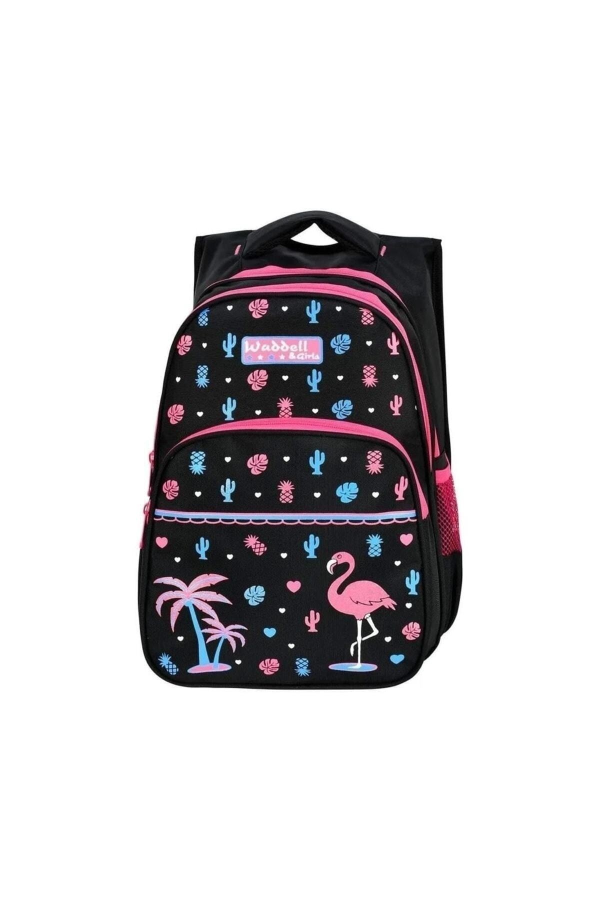 Deriend Flamingo Desen Ilkokul Sırt Çantası Ve Beslenme Çantası