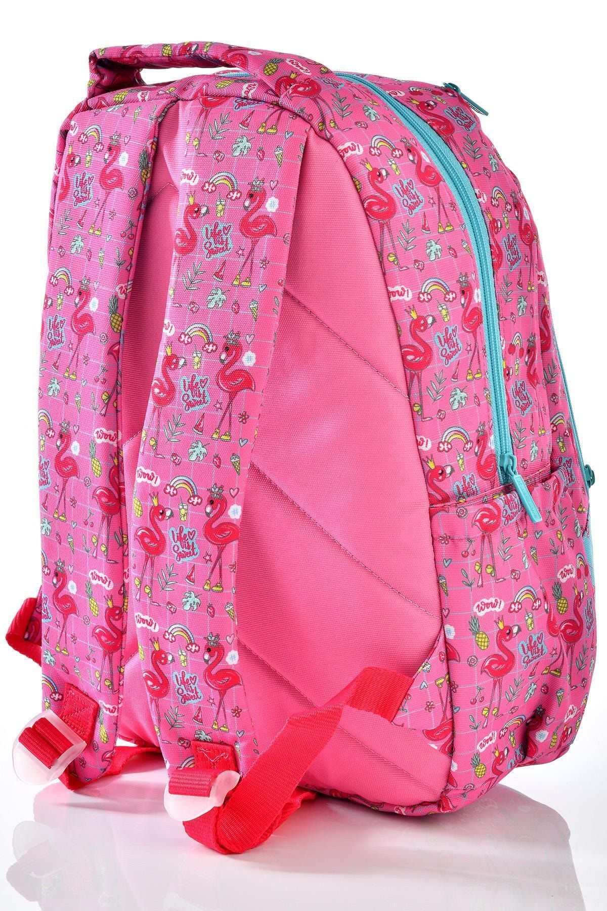 Kıds Love Flamingo Okul Sırt Çantası L5023 Beslenme Çantalı Set