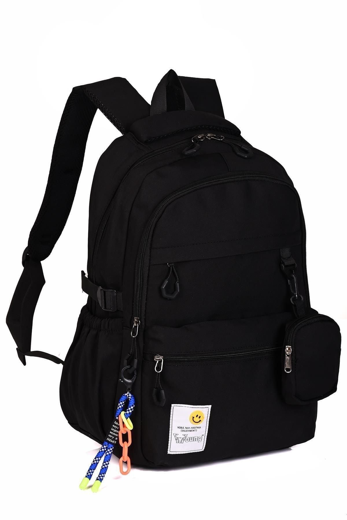 Young 51586 Unisex Geniş Hacimli Okul Sırt Çantası Siyah