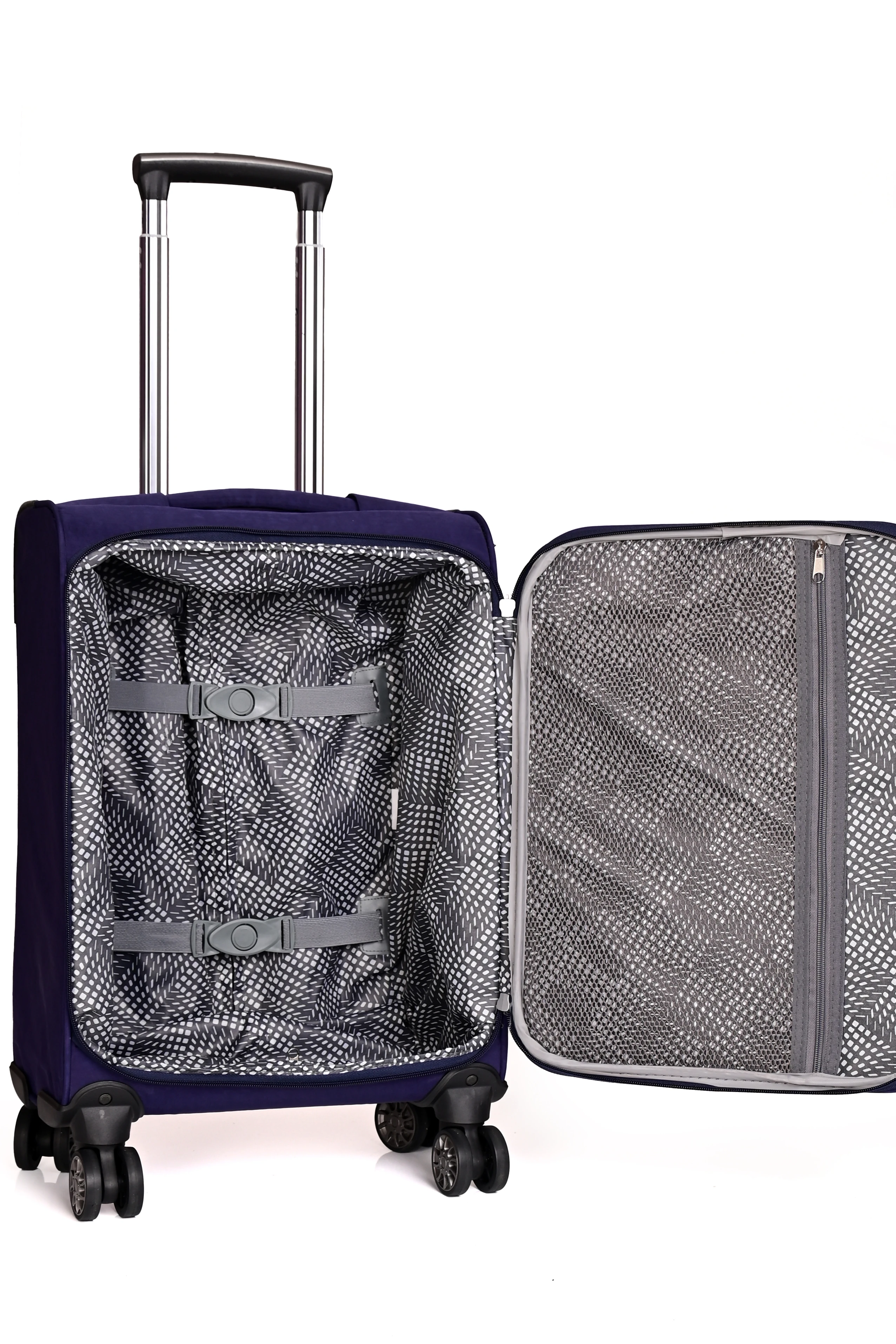 Ççs 411 Krinkıl Kumaş 4 Tekerlekli Hafif Kabin Boy Valiz