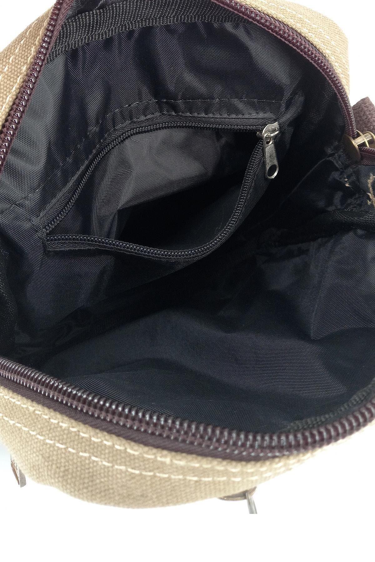 Bese 9053 Unisex Postacı Çapraz Çanta Bej