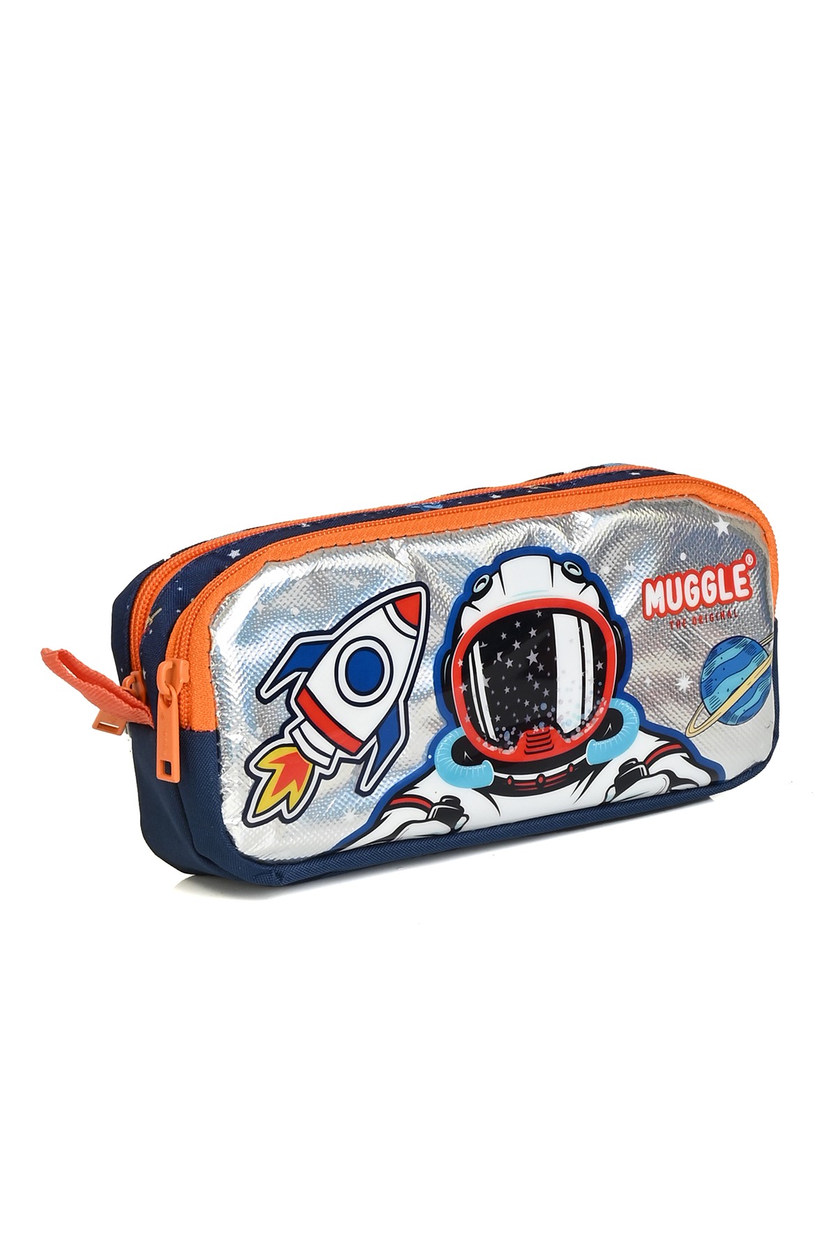 Muggle Mu5868 Astronot İlkokul Sırt Çantası 3'Lü Set [Okul Çantası+Beslenme Çantası+Kalem Kutusu)