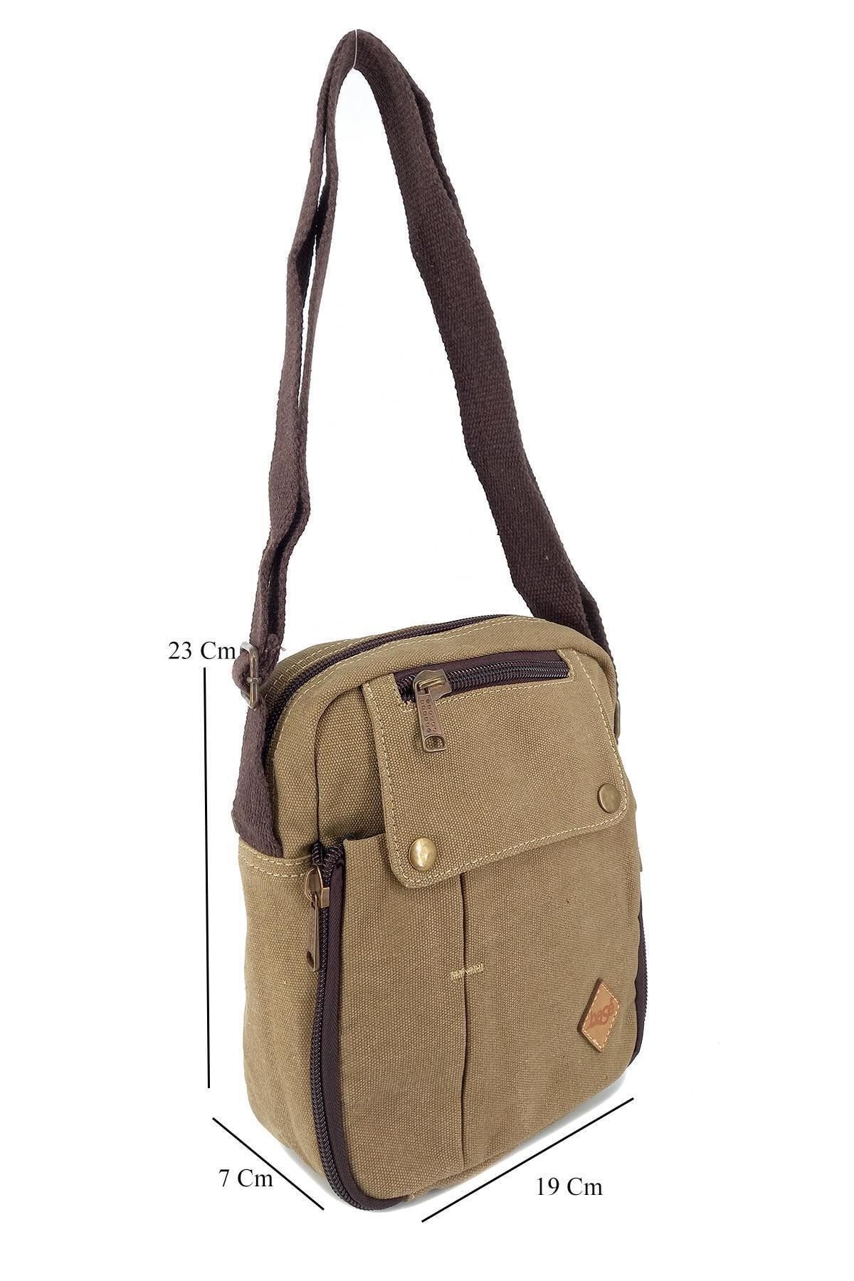 Bese 9053 Unisex Postacı Çapraz Çanta Bej