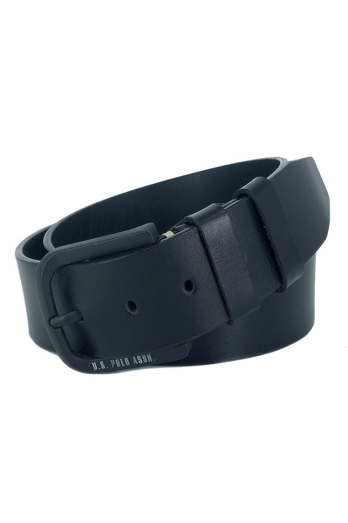 Erkek Kemeri Siyah U.s. Polo Assn. Hakiki Deri