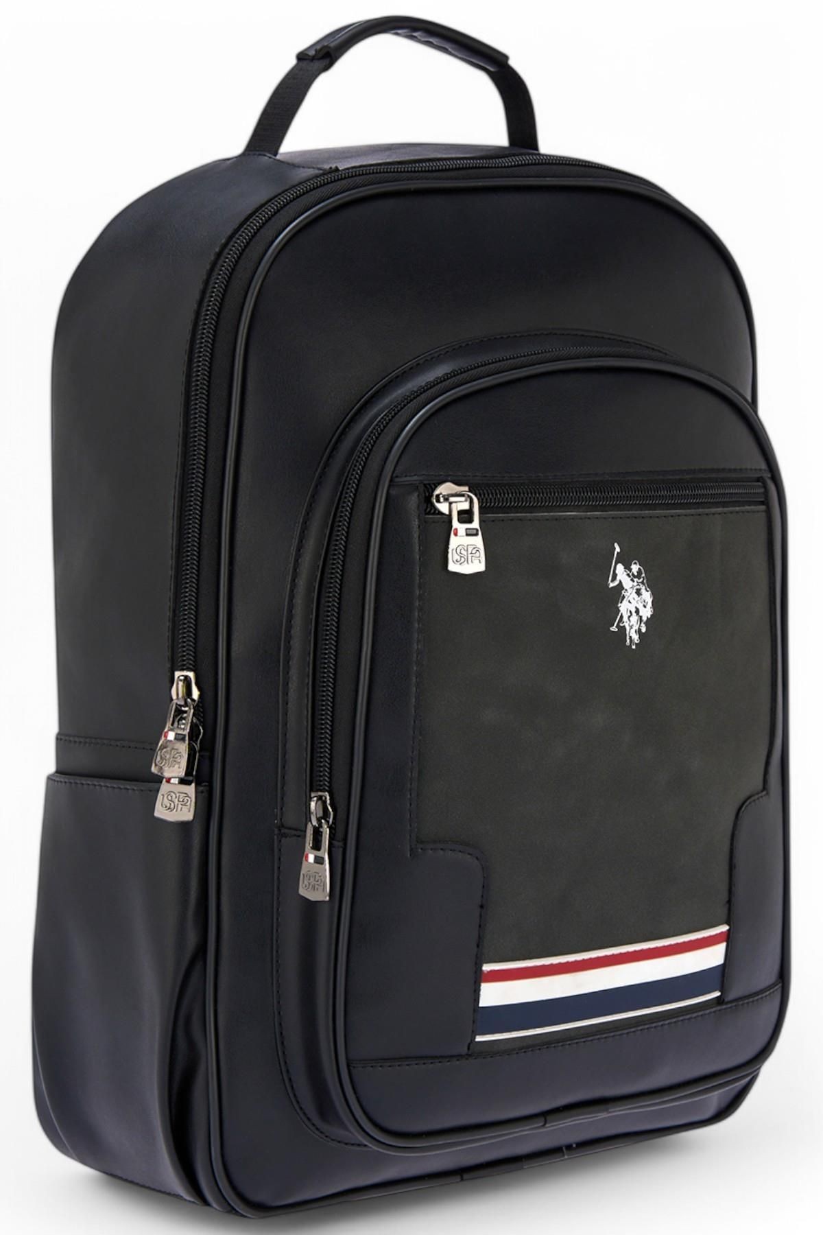 U.s. Polo Assn. Plcan250132 Vegan Suni Deri Laptop Bölmeli Sırt Çantası Ve Omuz Askılı Çapraz Çanta