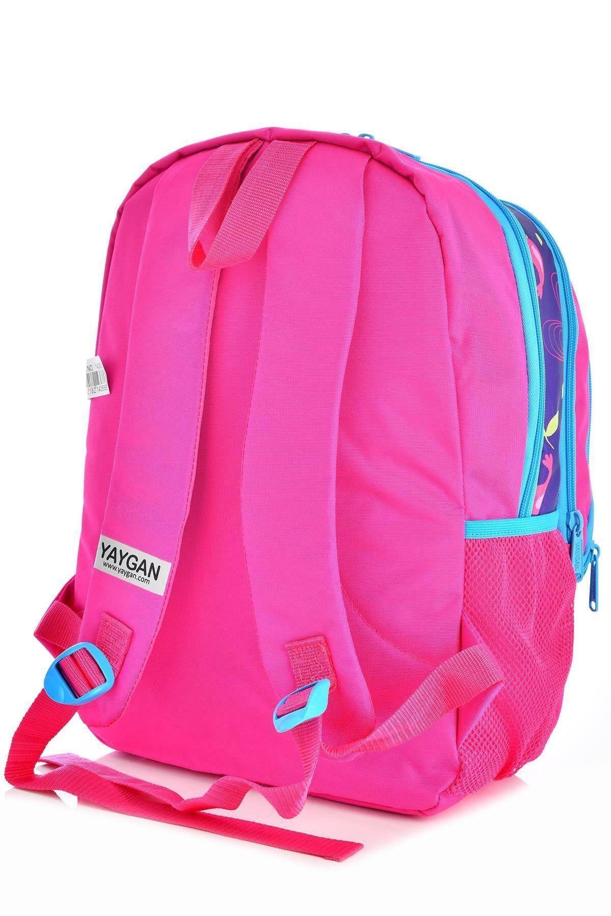 Kids 14368 Kalp Ve Kuş Desenli Okul Sırt Çantası 3'lü Set