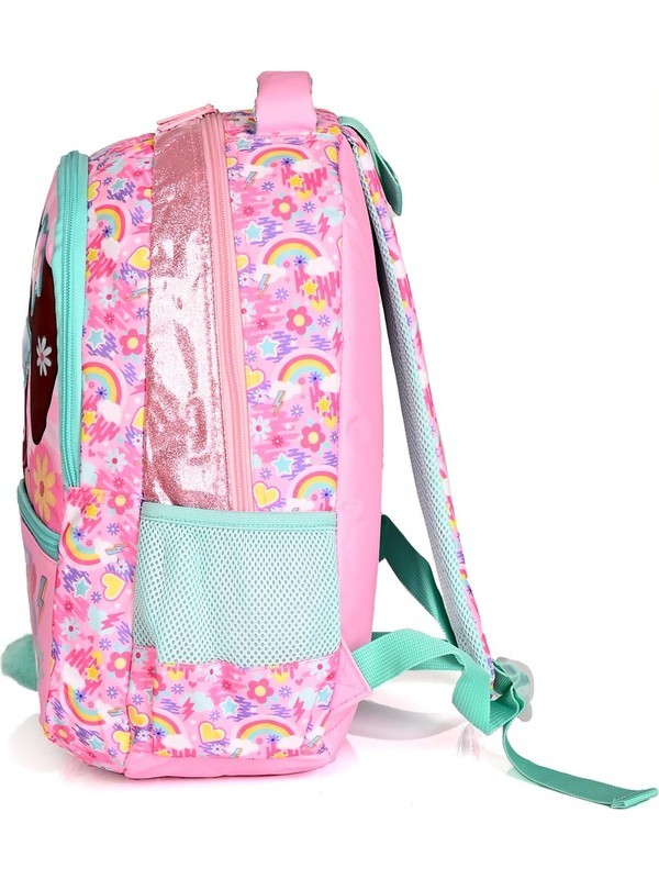 9008 Cute Dog Ilkokul Sırt Çantası Kalemlikli Set Pembe