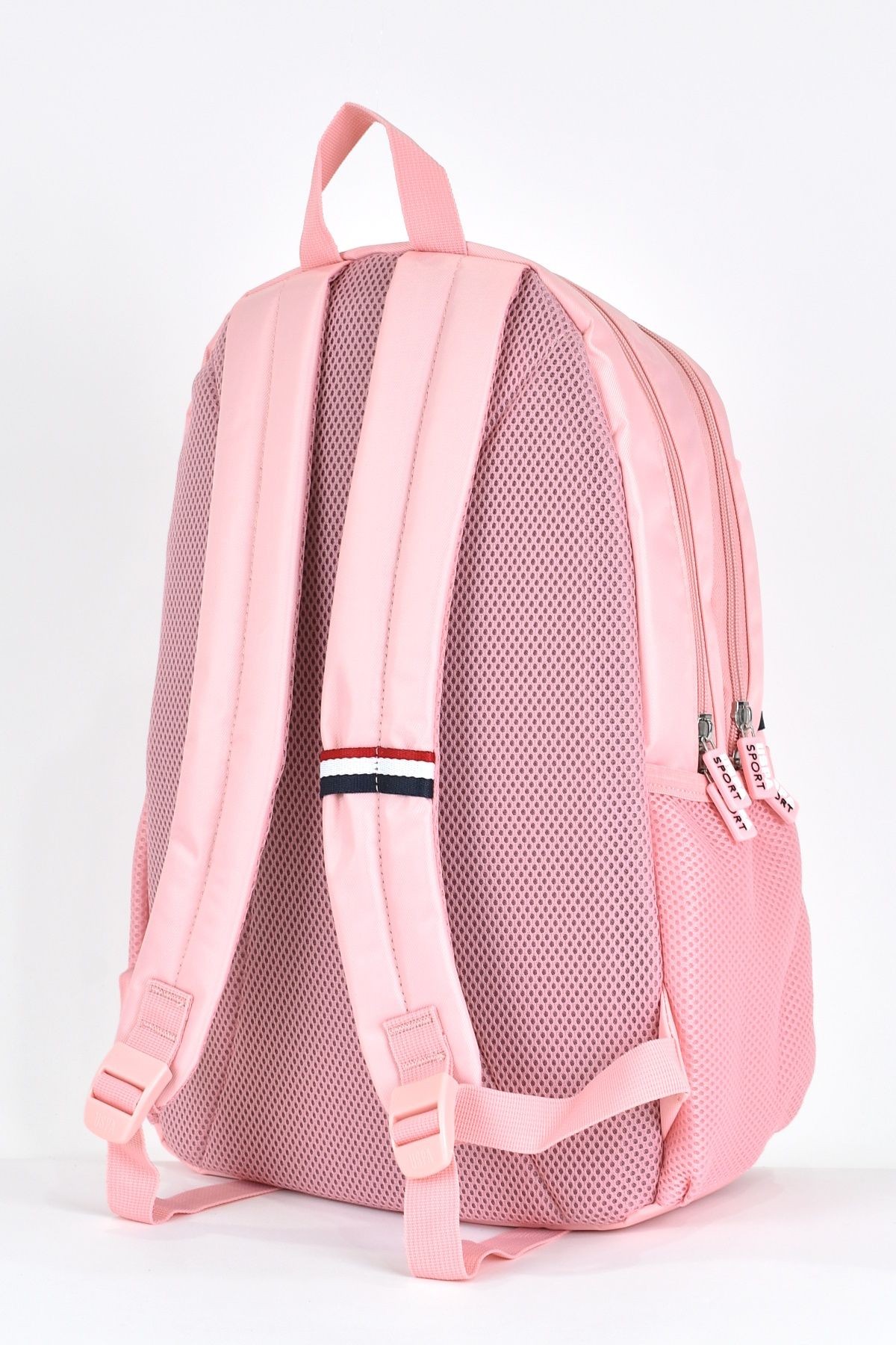 U.S. Polo Assn. Çok Gözlü Kız Çocuk Okul Çantası Pembe Seyahat Günlük Sırt Çantası PLCAN24439