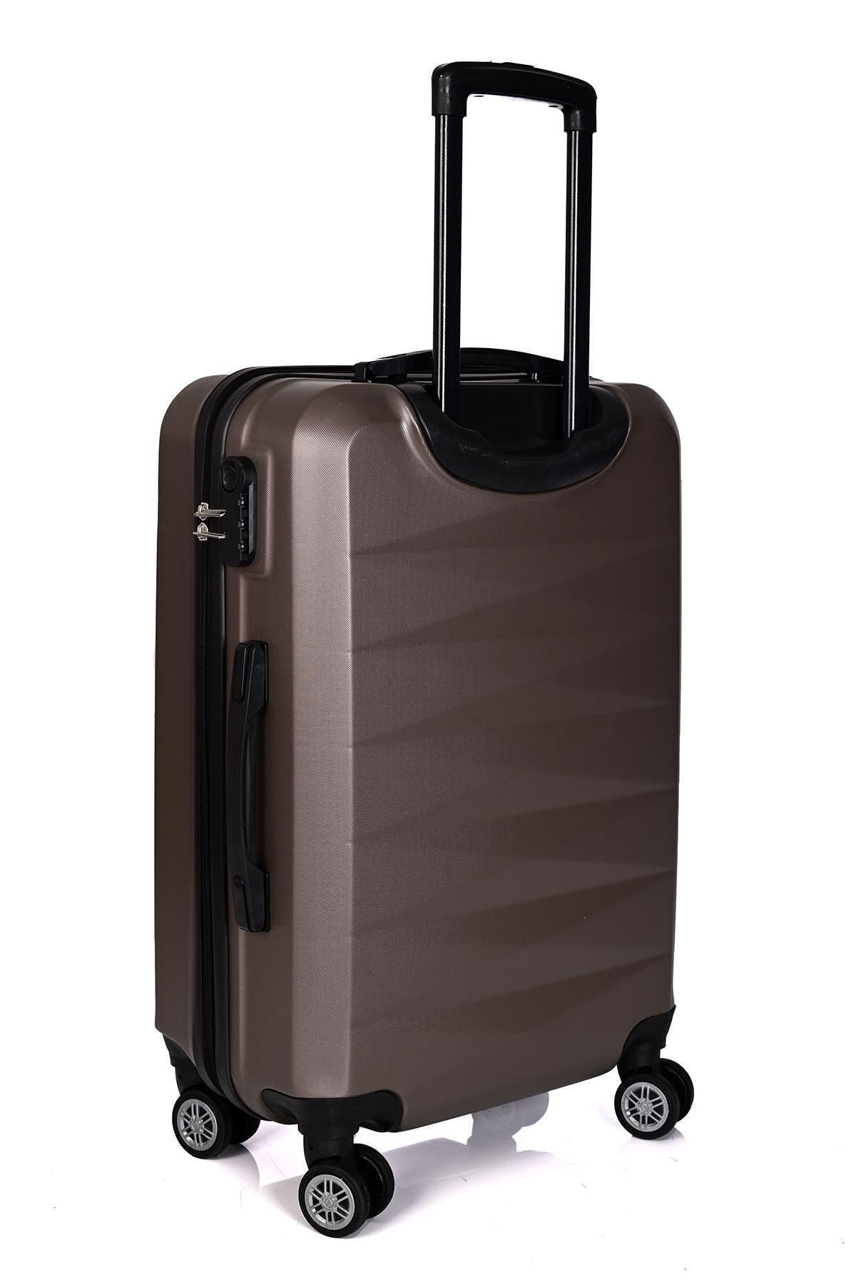 Deriend 5100 Unisex 3'Lü Valiz Seti Bronz