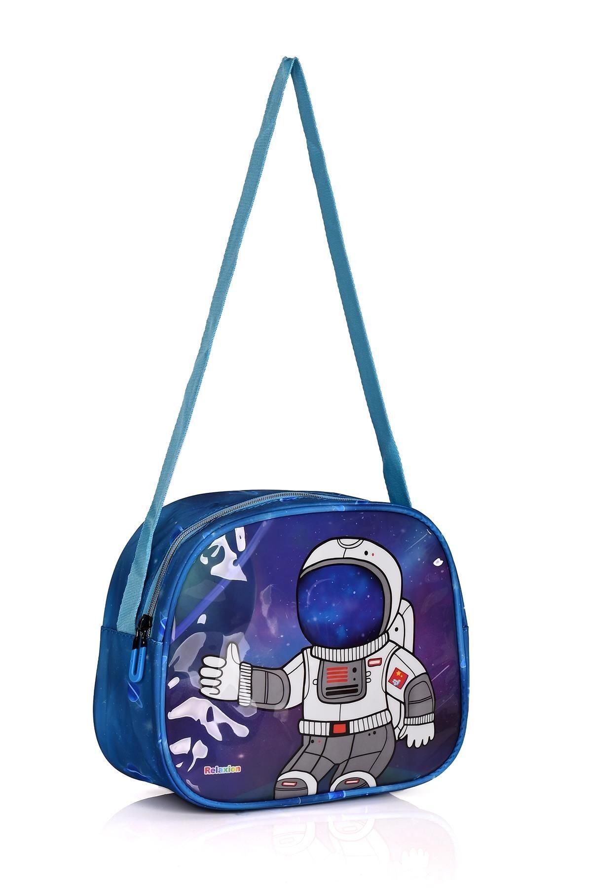 Kabartmalı Astronot Okul Sırt Çantası 3'Lü Set
