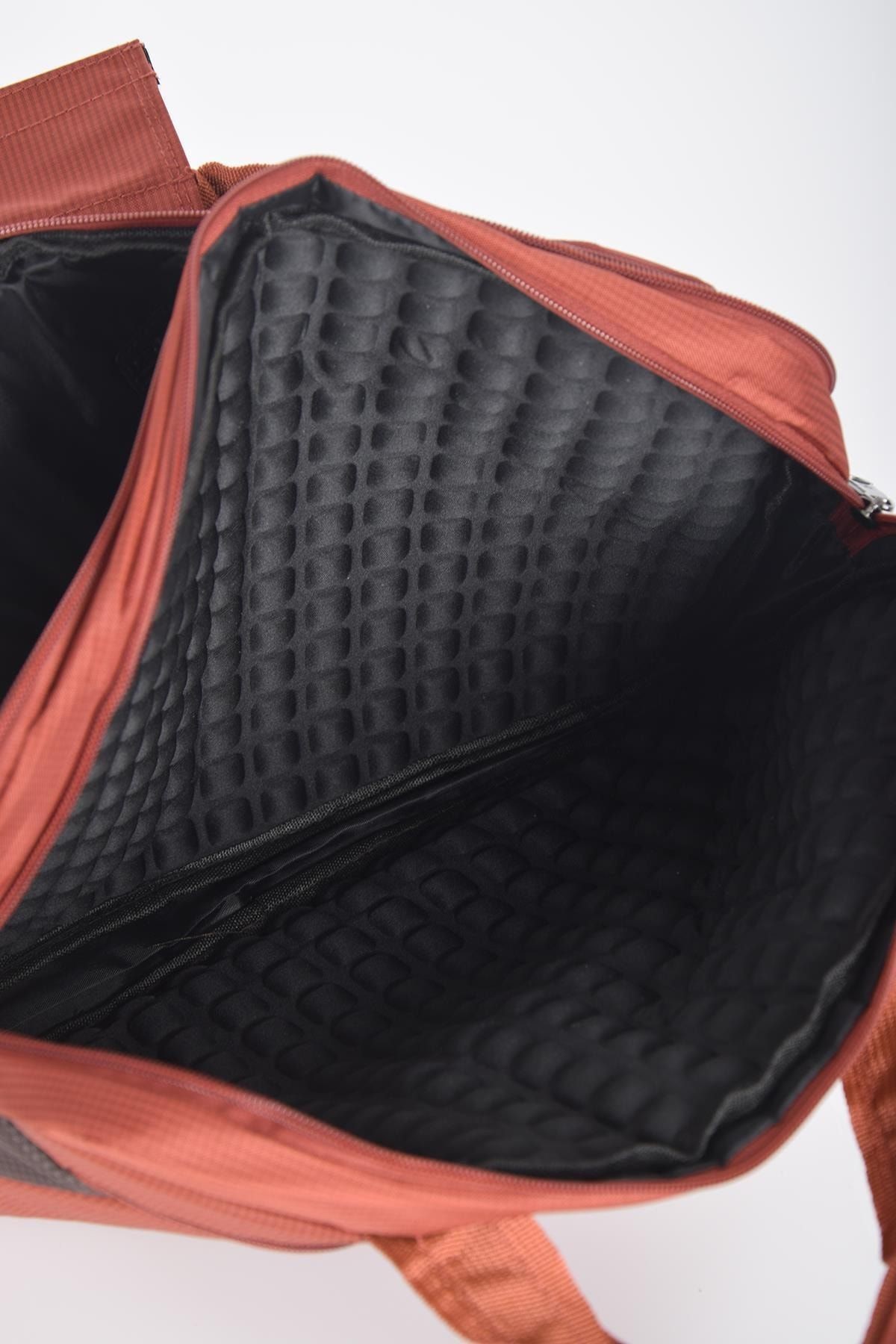 Unisex 15,6 Inç Laptop Bölmeli Evrak Çantası 71197 Turuncu