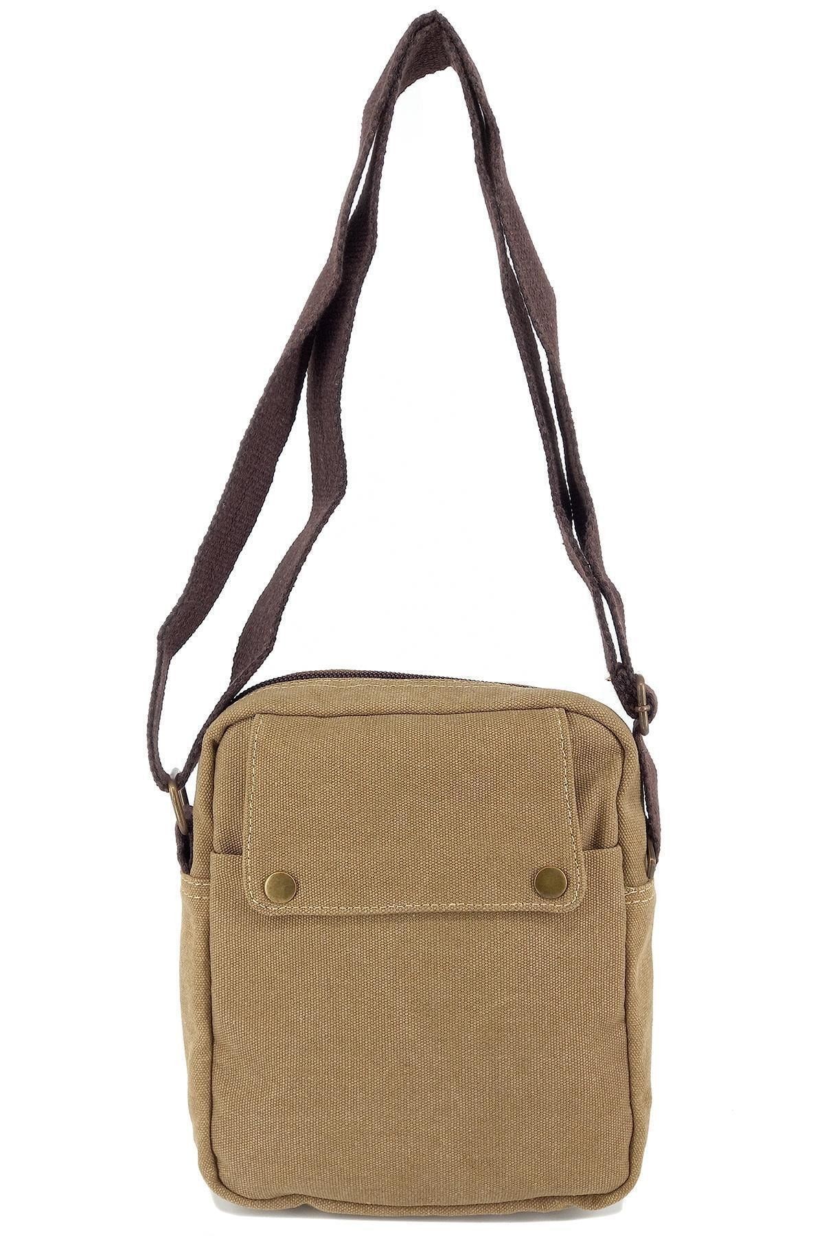 Bese 9053 Unisex Postacı Çapraz Çanta Bej