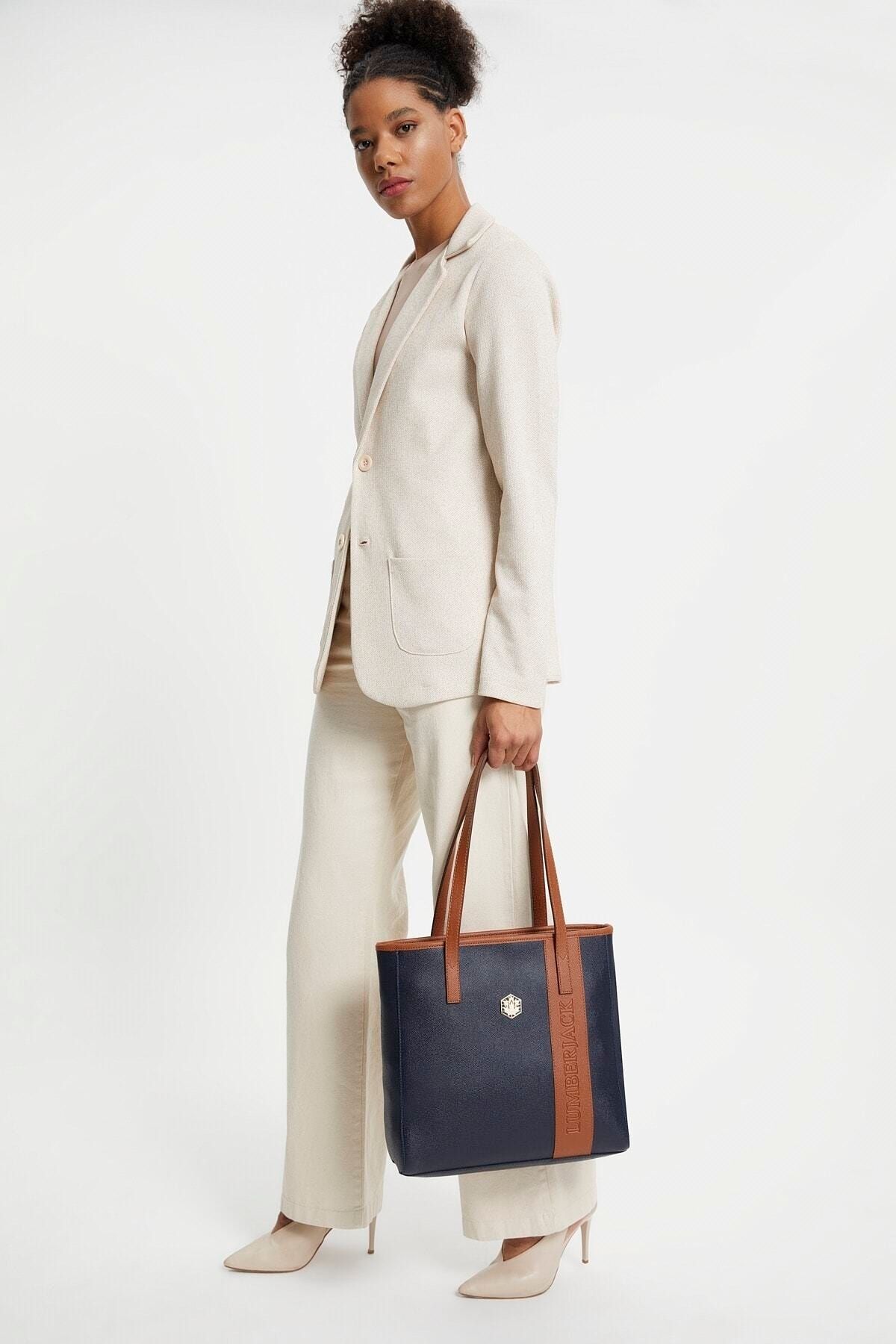 21750 Kadın Çantası Lacivert Taba