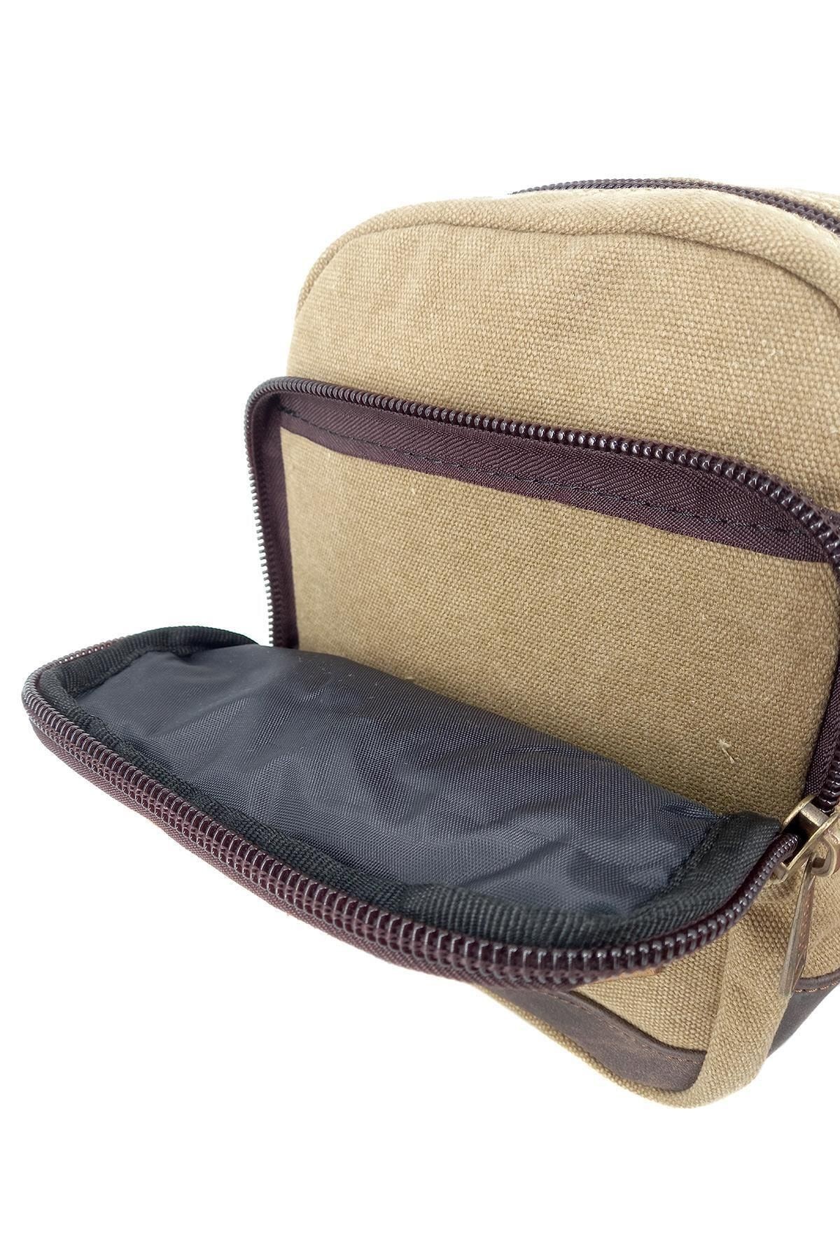 Bese 9050 Unisex Postacı Çapraz Çanta Bej