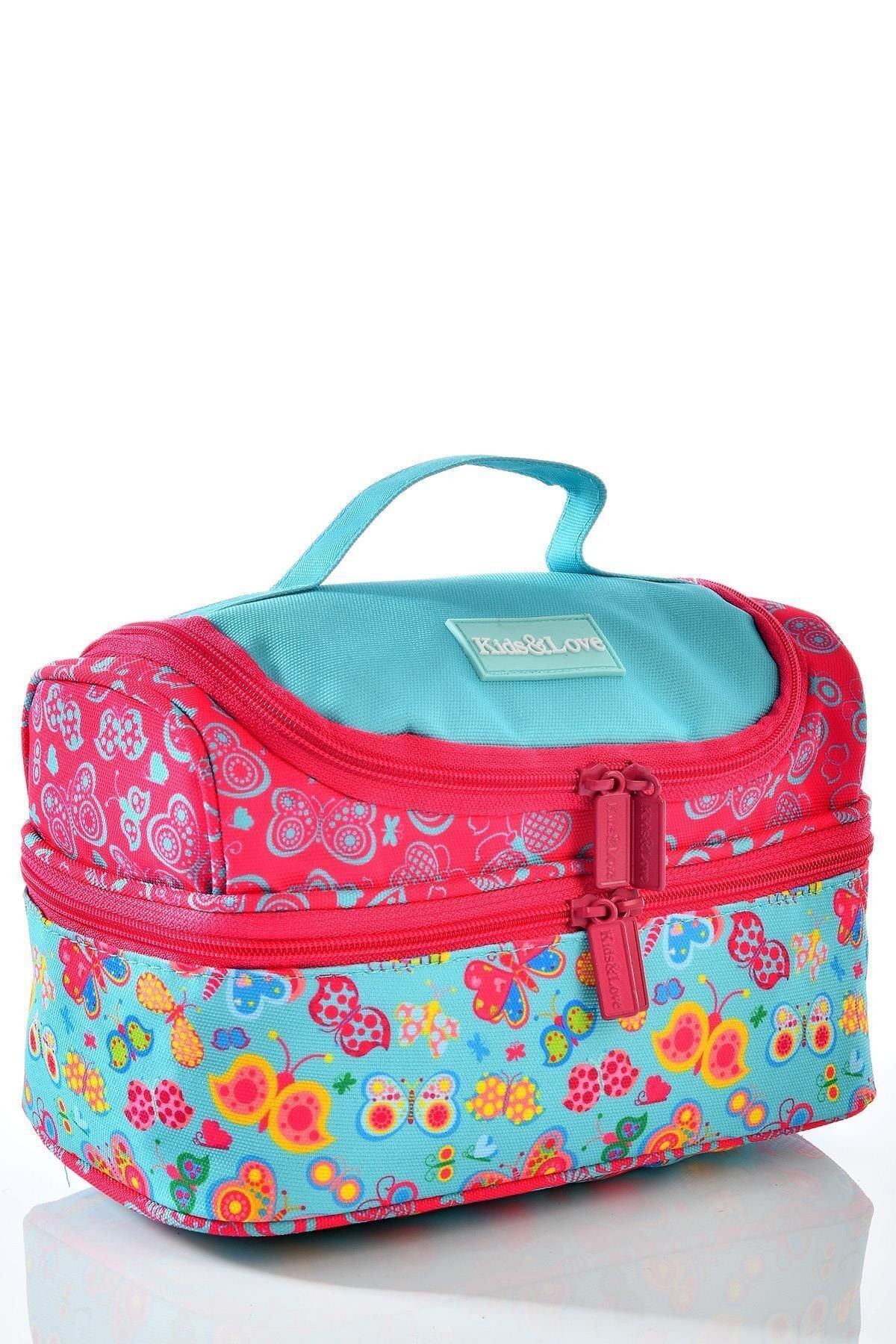 Kids Love Butterfly Sırt Çantası Rubber L5024 Beslenme Çantalı Set