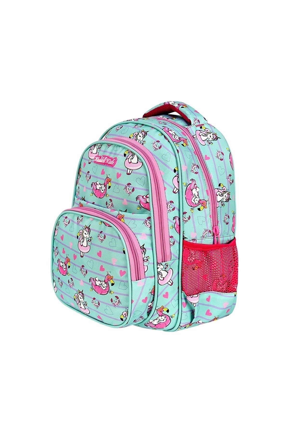 Kids Oval Turkuaz Unicorn Ilkokul Ve Beslenme Çantası - 5050