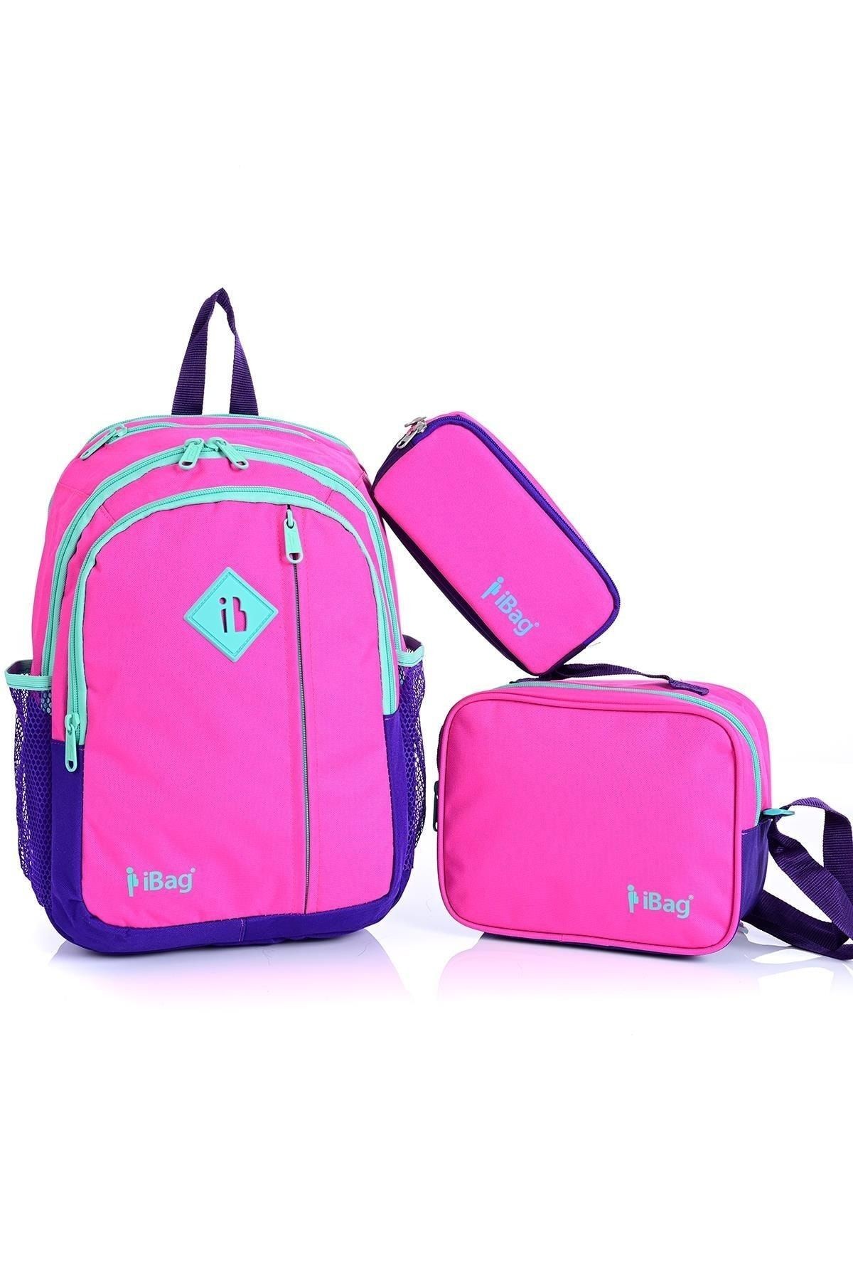 Ibag 14341 Okul Sırt Çantası 3' Lü Set Pembe