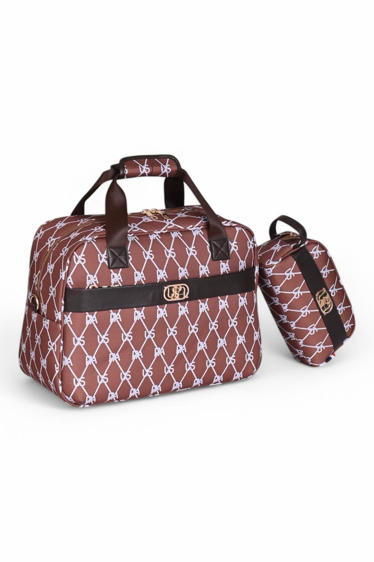 U.s. Polo Assn. 24620 Unisex Seyahat & Kişisel Bakım Çantası Seti Kahverengi