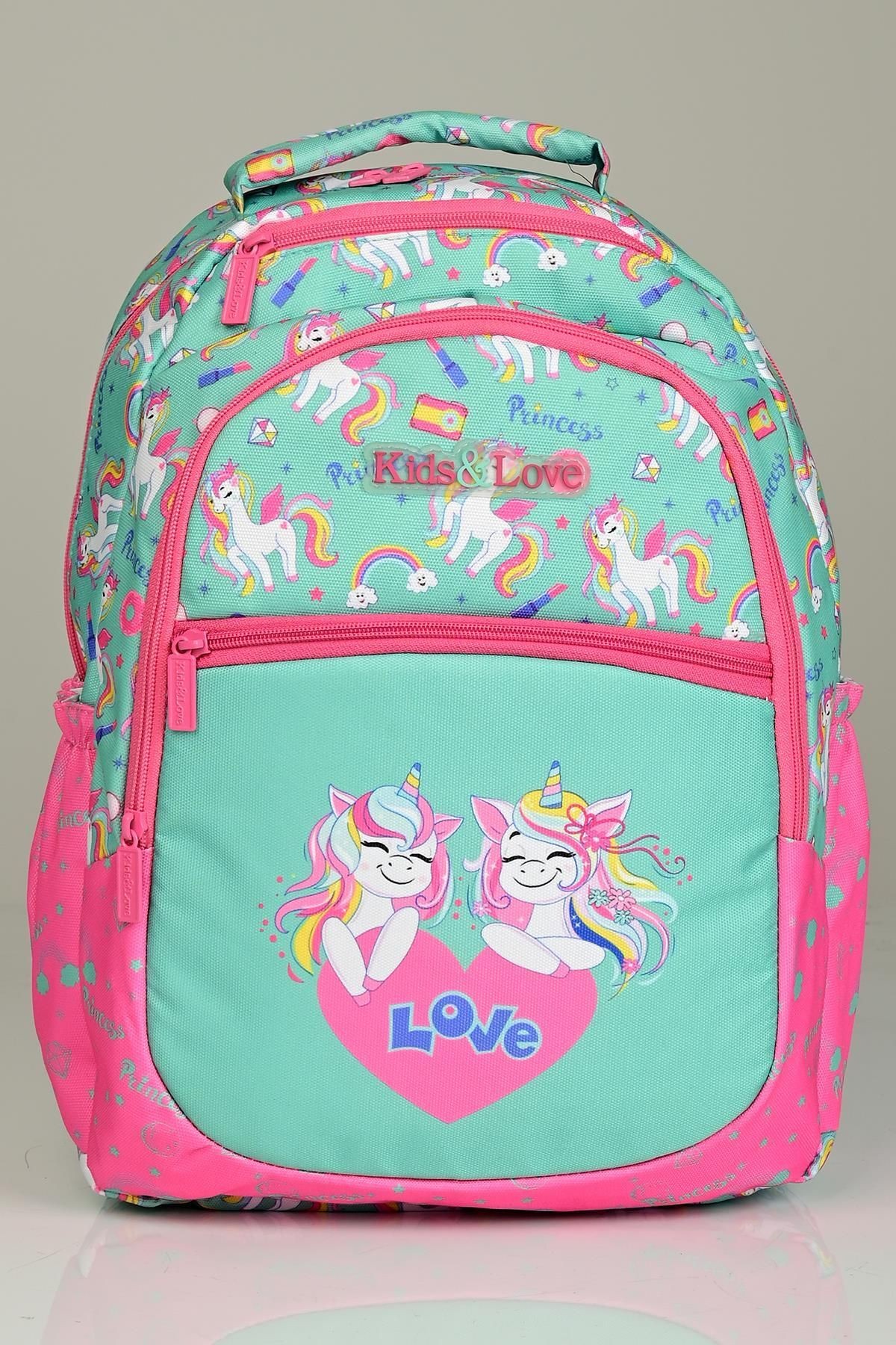 Kıds&Love l5071 Desing Okul Sırt Çantası Beslenmeli Set