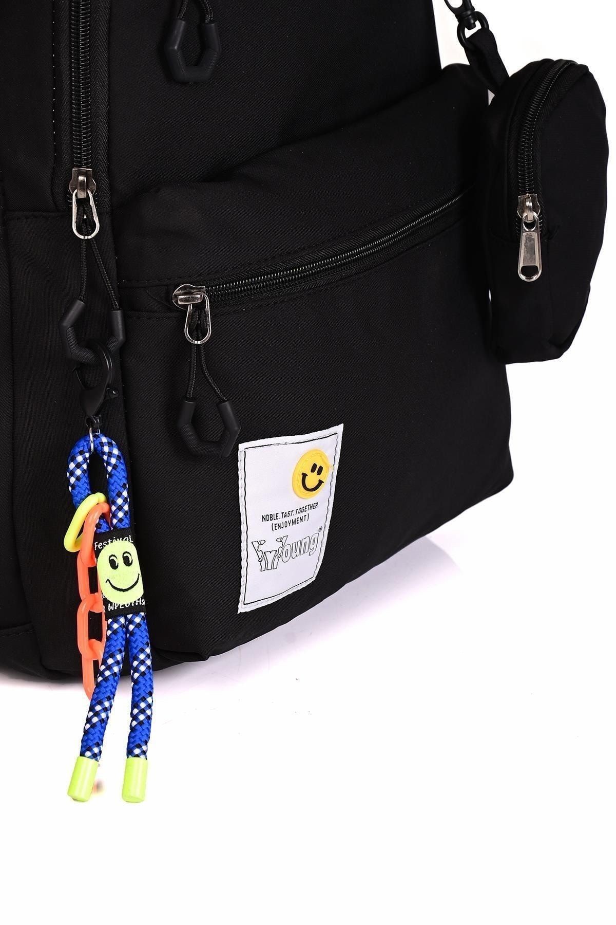 Young 51586 Unisex Geniş Hacimli Okul Sırt Çantası Siyah