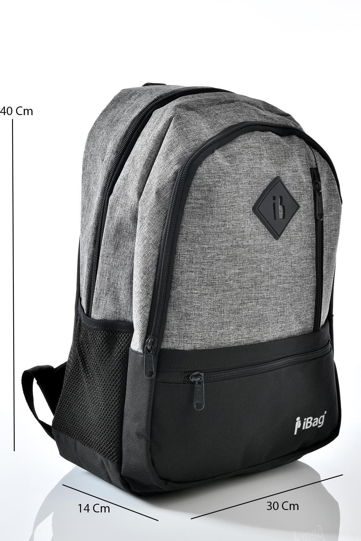 Lidyamed Ibag 14343 Okul Sırt Çantası 3' Lü Set Gri-siyah